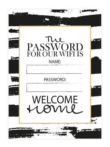 Tales by Jen Poster / Kunstdruck "Wifi Passwort für Gäste" I Ohne Rahmen