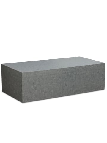 KADIMA DESIGN Couchtisch MONOBLOC 100x50x30 cm in Beton-Optik , Design in Grau