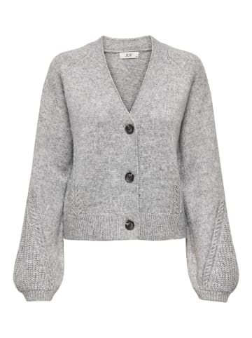 JDY Strickjacke in Medium Grey Melange