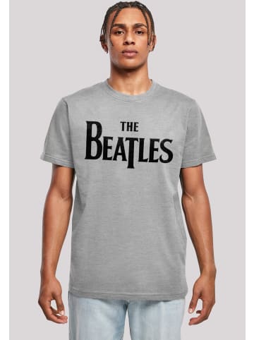 F4NT4STIC T-Shirt The Beatles Band Drop T Logo Black in grau meliert