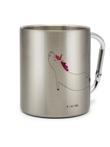 Mr. & Mrs. Panda Isolierbecher Einhorn Yoga ohne Spruch in Silber