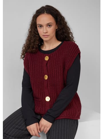 QS Strickjacke in 3900_bordeaux