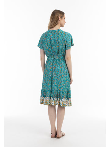 VIRITA Women Sommerkleid in Türkis Mehrfarbig