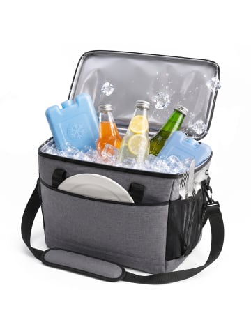 relaxdays Kühltasche in Grau - 20 l