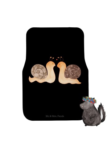 Mr. & Mrs. Panda Fußmatte PKW Schnecken Liebe ohne Spruch in Schwarz