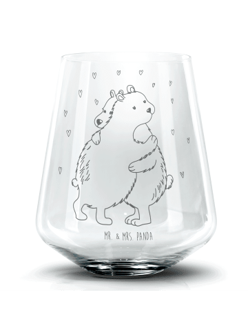 Mr. & Mrs. Panda Whiskey Tumbler Eisbär Umarmen ohne Spruch in Transparent