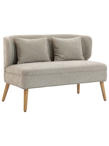 HOMCOM 2-Sitzer-Sofa-117L x 65B x 78,5H cm-Beige