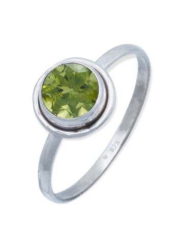 mantraroma 925er Silber - Ringe mit Peridot facettiert