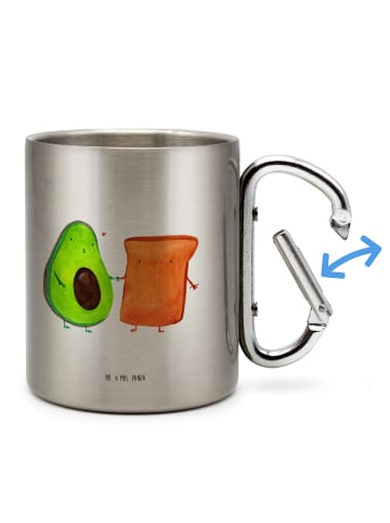 Mr. & Mrs. Panda Thermobecher Avocado Toast ohne Spruch in Silber