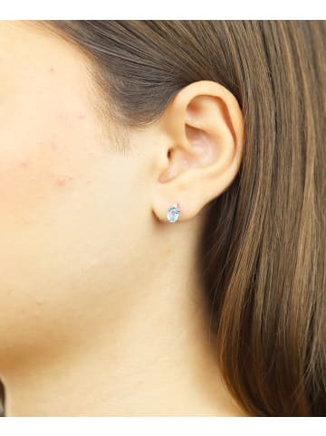 Diamant L'éternel Ohrringe aus 585 Weißgold mit 1.07 Karat Diamant mit Topas