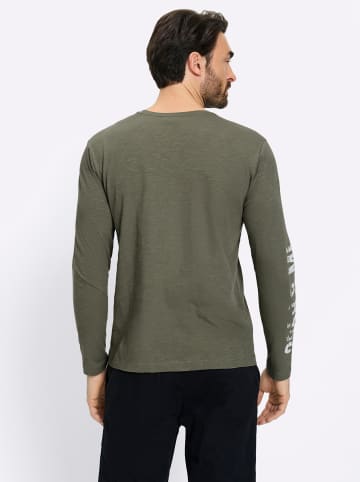 WITT WEIDEN Langarm-Shirt in khaki-bedruckt