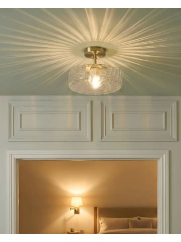 Beliani Deckenleuchten SIEPRE in Transparent/Gold - (W) 30 x (H) 22 x (L) 30 cm