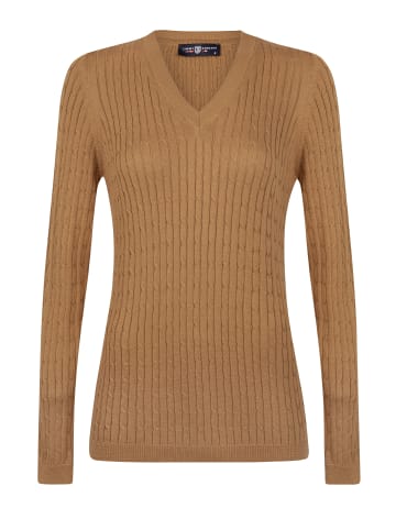 JIMMY SANDERS Pullover Mit V-Ausschnitt in Camel