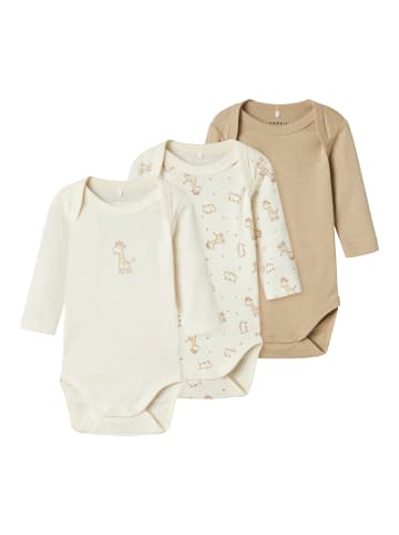 name it Unisex Baby Body 3er Pack "Giraffe" in Weiß