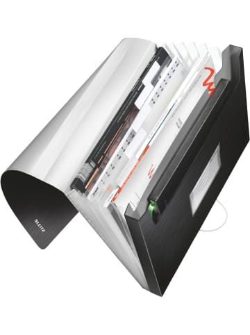 Leitz Projektmappe Style A4 PP 6 Fächer satin schwarz