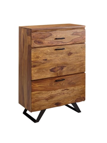 KADIMA DESIGN Kommode 80x120x41,5 cm Massivholz / Metall Flurkommode,
