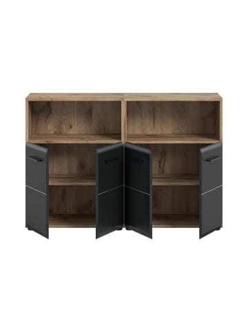 ebuy24 Badmöbelset Ice (2-teilig) Schwarz 120 x 30 cm