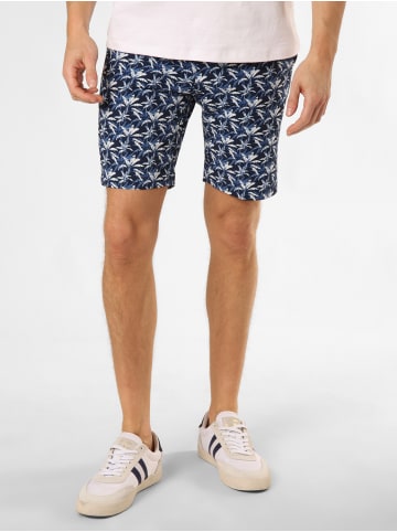 Finshley & Harding London Baukasten-Shorts in marine weiß