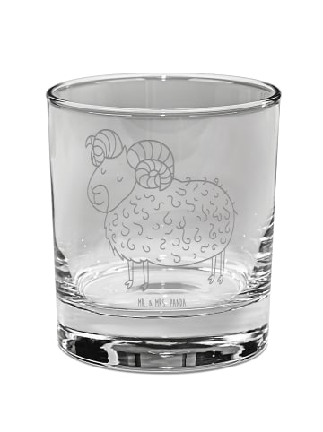 Mr. & Mrs. Panda Whiskey Glas Sternzeichen Widder ohne Spruch in Transparent