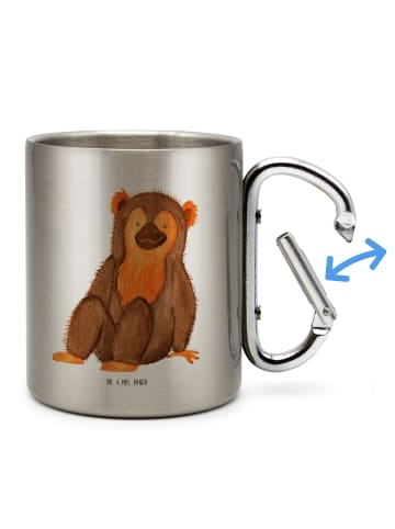 Mr. & Mrs. Panda Thermobecher Affe ohne Spruch in Silber