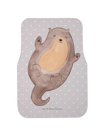 Mr. & Mrs. Panda Auto Fußmatte Otter Umarmen ohne Spruch in Grau Pastell