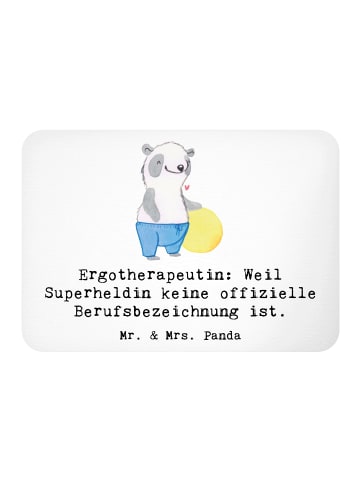 Mr. & Mrs. Panda Magnet Ergotherapeutin Superheldin mit Spruch in Weiß