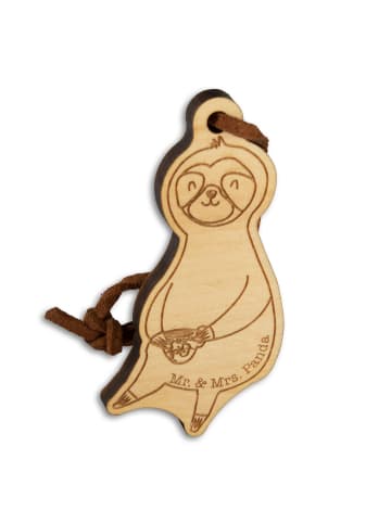 Mr. & Mrs. Panda Schlüsselanhänger Faultier Kaffee ohne Spruch in Braun