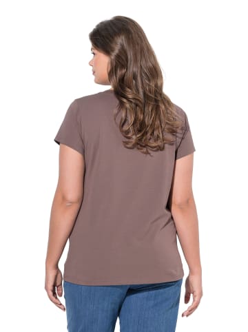 LAURASØN Shirt in dunkles taupe