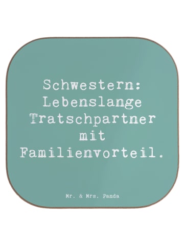 Mr. & Mrs. Panda Untersetzer Gläser Spruch Schwestern Tratschpar... in Meeresbrise