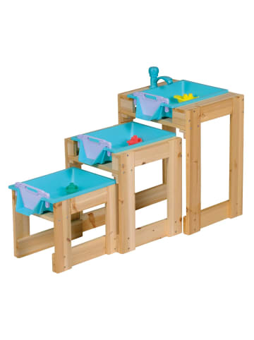 Happy People Wasser-Spieltisch 3er Set mit Schleusenfunktion in mehrfarbig