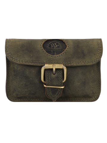 Greenburry Vintage Gürteltasche Leder 13 cm in olive
