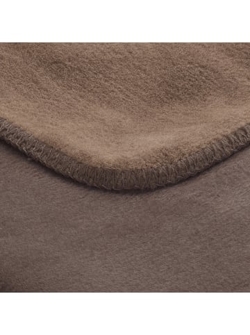 Erwin Müller Baumwollmischung Wohndecke Matera in espresso/hellbraun