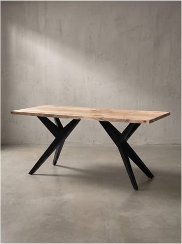 KADIMA DESIGN Esszimmertisch 120x60x76 cm Massivholz Metall Esstisch