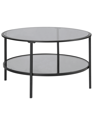 Beliani Couchtisch TELLAKA in Schwarz/Transparent - (W) 80 x (H) 45 x (L) 80 cm