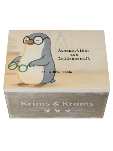 Mr. & Mrs. Panda Kiste Augenoptiker Leidenschaft Design mit Spruch in Weiß