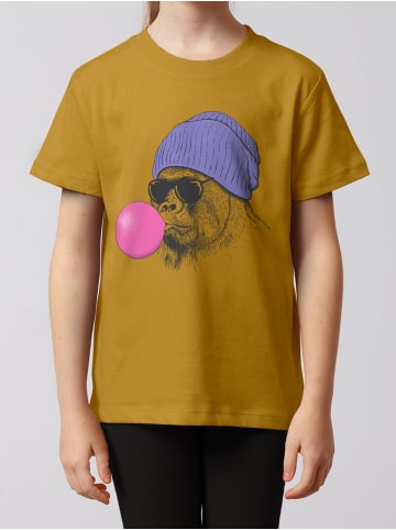 wat? Apparel T-Shirt Gorilla Kaugummi in Ocker