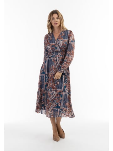 Usha Damen Maxikleid Mit Paisley-Print in Blau Mehrfarbig