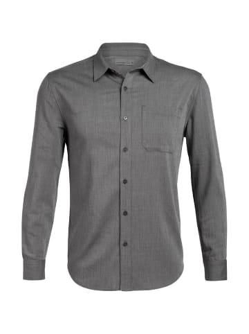 icebreaker Hemd Compass Flannel LS Shirt in Grau