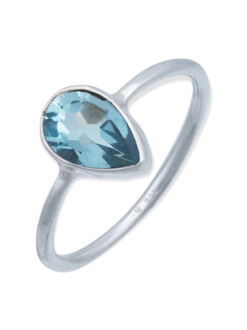 mantraroma 925er Silber - Ringe mit Blau Topas facettiert
