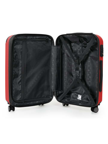 Hauptstadtkoffer Spree - Koffer Flugzeug Trolley Handgepäck Hartschale TSA 42L in Rot