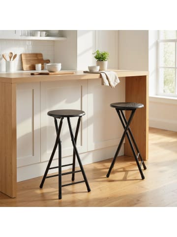 HOMCOM Barhocker-34L x 30B x 70H cm-Schwarz