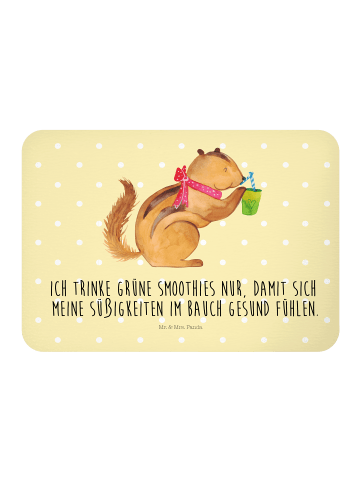 Mr. & Mrs. Panda Magnet Eichhörnchen Smoothie mit Spruch in Gelb Pastell