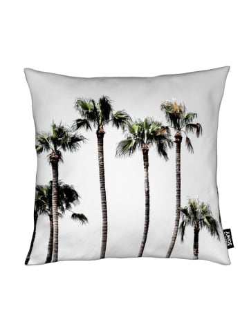 Juniqe Kissen "Palm Trees 5" in Blau & Grau