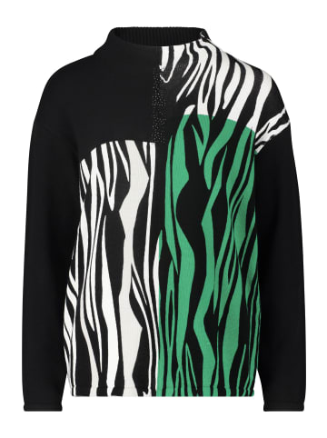 Betty Barclay Strickpullover mit Color Blocking in Patch Black/Cream