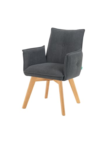 DUBI Möbel 2er-Set: Drehstuhl Mika-Tom in Anthrazit - (B)60 x (H)88 x  (T)63 cm