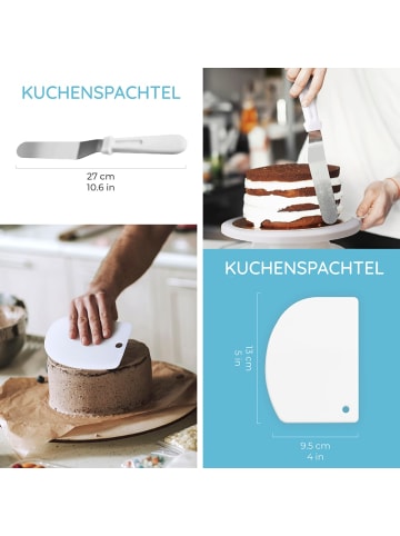 Wenburg Wenburg Tortenplatte, 28 cm, 51-tlg. - drehbar - für Torte, Muffins, Kuchen etc