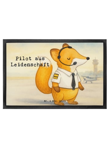 Mr. & Mrs. Panda fußmatte Pilot Leidenschaft Design mit Spruch in Weiß