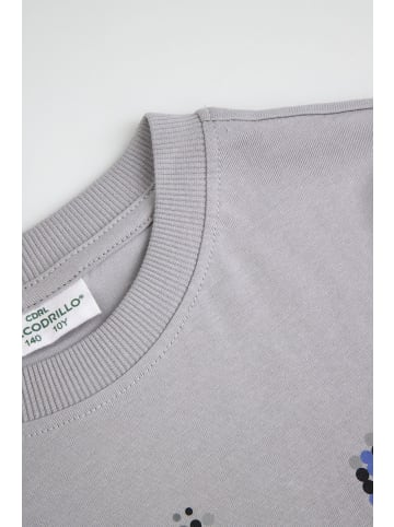 Coccodrillo Baumwoll-t-shirt mit kurzen Ärmeln in grau