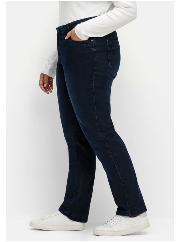 sheego Gerade Jeans in dark blue Denim