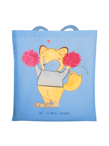 Mr. & Mrs. Panda Badetasche Fuchs Cheerleader ohne Spruch in Sky Blue